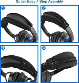 MMOBIEL Hoofdband Kussen voor Bose QuietComfort QC2 / QC15 - ZWART — thumbnail 4