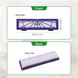 HEPA filters - geschikt voor Neato Botvac D5 / D70 / D75 / D80 / 70E / D85 - Hoogwaardig filter - 20*5.5*2 cm - Paars - 6 stuks — thumbnail 4