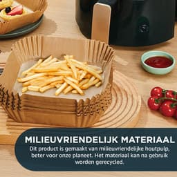 ONE Emporium airfryer papieren liners – 120 stuks – Ø 16 cm – vetvrij & hittebestendig (tot 230 °C) – geschikt voor Ninja/Cosori/Tower — thumbnail 6