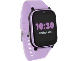 One2track Connect NEXT paars | GPS horloge voor kinderen | Bekijk de locatie van je kind. Stel veilige zones in. En videobellen met de leukste smartwatch voor kinderen