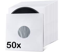 LP beschermhoezen - LP hoezen - Antistatische voering binnenhoes - 50 stuks - LP binnenhoezen - Wit - 80 gram - Vinyl hoezen