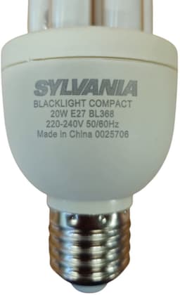 2 stuks | Sylvania Blacklight Compact 20W BL368 | UV-A Blacklight | Insectenlamp | E27 | Blacklight (BL) | 20 watt | 8.000 Branduren — thumbnail 2