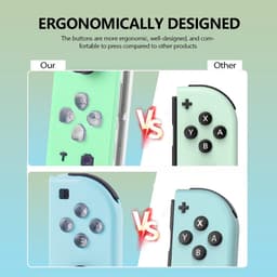 Namajunas - Draadloze Controller geschikt voor Nintendo Switch/OLED/LITE - Gamepad - Geschikt voor Switch Joy-Con Controller paar - 6-assige gyroscoop - Ondersteuning voor ontwaken/screenshot & Turbo - Niet geschikt voor Nintendo Switch 2 — thumbnail 2