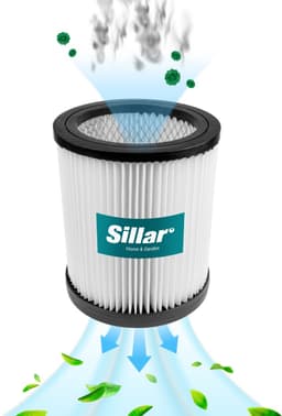 Sillar, set 4 stofzuigerfilters, wasbaar, van stof, anti-allergeen, geschikt voor Parkside PWD 12, 20, 25, 30, 35, PNTS 1400 H4, STIHL SE 33, vervanging voor filters 91096424, SE017035900, 15,6 x 14 x 9,9 cm — thumbnail 5