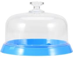 Stofhoes voor horloges, plastic bakje met 6 vakken, stofhoes voor uurwerk bij horlogereparatie, opbergdoos voor horlogemakers, stofbeschermer voor precisieonderdelen, voorkomt stofophoping.