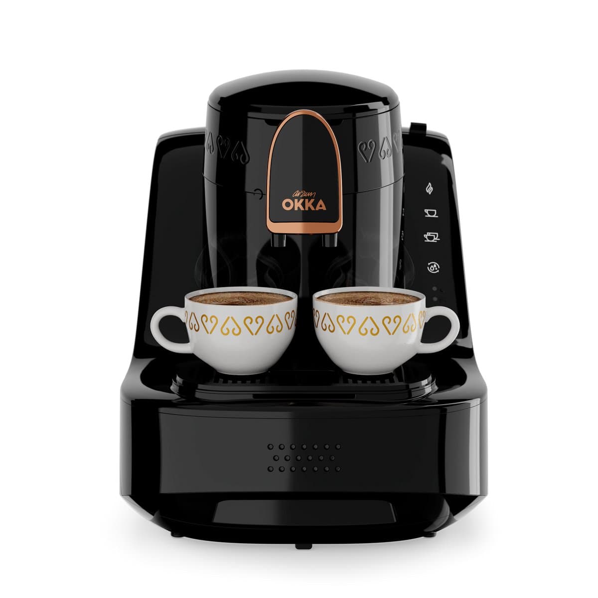 Arzum OKKA Elite Turks Koffiezetapparaat OK0040-2600 | Zwart/Koper - 2 kopjes - Aanpasbare temperatuur - Volautomatisch - 710W — afbeelding 1