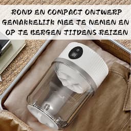QTTVBTNA - 1L Mini wasmachine - Kleine draagbare wasmachine - Voor baby- en ondergoed - USB-oplaadbaar - Compact & stil - Wit - 12.5x12.5x20.5cm - 1 stuk — thumbnail 4