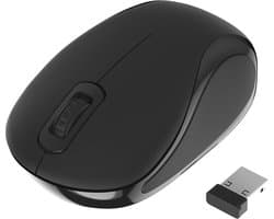 Vitdipy - Muis Draadloos - Muis Laptop - Links en Rechtshandig - Ergonomisch Ontworpen -Computermuis - 1000dpi-1200dpi-1600dpi - Draagbare muis - Zwart