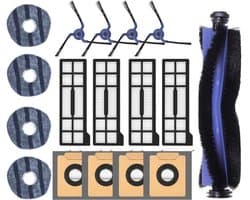 BukkitBow - Accessoireset Geschikt voor Eufy X10 Pro Omni - Met HEPA Filters, Roller, Zijborstels, Mopdoeken & Stofzakken - Vervangingsonderdelen - 17-Delige Set