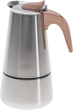 RVS Moka Pot – 6 Kops Espresso Percolator – Geschikt voor Inductie, Gas, Keramisch & Halogeen – 350ml – Veiligheidsventiel – Vaatwasserbestendig - Camry CR 4423 — thumbnail 1