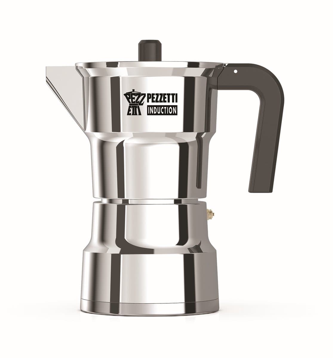 Pezzetti – SOLIDEXPRESS - espressomaker - koffiemaker - 6 kops - aluminium - zilver - INDUCTIE - gas - elektrisch - percolator - moka pot — afbeelding 1