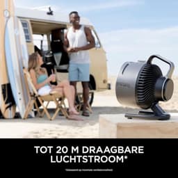 Krachtige Draagbare Ventilator met Verneveling, Stille en Duurzame Koeling voor Binnen en Buiten, Draadloos en Compact, Luchtstroom tot 20 Meter — thumbnail 5