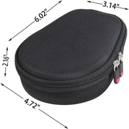 Hoofdtelefoonhoes - Harde hoes - Beschermhoes - Opberghoes voor hoofdtelefoon - Zwart - Reishoes - Compatibel met Aftershokz, Trekz, Air, Aeropex - ANMI — thumbnail 4