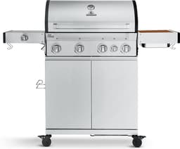 BURNHARD® 4 Branders gasbarbecue Big FRED Deluxe Series 3 incl. achterbrander, keramische 900°C infraroodbrander, zijkookplaat, gietijzeren grillrooster + uitklapbare zijtafels — thumbnail 1