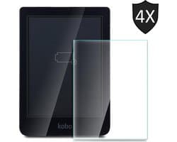 Screenprotector geschikt voor Kobo Clara HD - Gehard Glas Beschermglas Tempered Glass Screen Protector - 4 Stuks