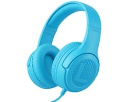 StayPowered Kinderheadset - Veilige, Comfortabele en Duurzame Hoofdtelefoon met Volumebegrenzing! - Compact Design - Hoogwaardige Geluid - HD Microfoon - Ingebouwde Volumebegrenzer - Opvouwbaar - Blauw- Levering Sneller dan Aangegeven!