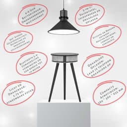 Doppler Barista SoundTable – 3-in-1 Bluetooth Speaker Tafeltje met Wireless Charging & Houten Design – Zwart — thumbnail 2