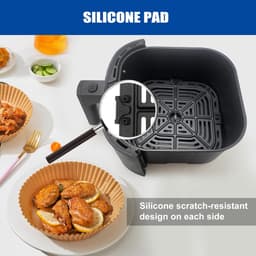 Airfryer rubberen bumpers, 4-delige airfryer vervangende onderdelen, geschikt voor Instant Pot, Gourmia, Cosori en andere airfryers, airfryer accessoires siliconen beschermneuzen om schade aan de mand te voorkomen — thumbnail 3