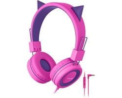 Koptelefoon kinderen met draad - Kinderkoptelefoon - Bedrade hoofdtelefoon - Veilig volume - School - Tablet - Laptop - Reizen - Muziek luisteren