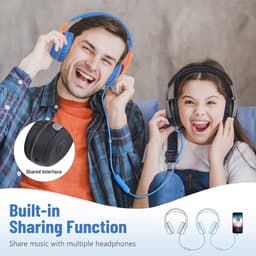 Koptelefoon kinderen met draad - Kinderkoptelefoon - Bedrade hoofdtelefoon - Veilig volume - School - Tablet - Laptop - Reizen - Muziek luisteren — thumbnail 2