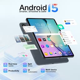 Doogee T40 Tablete Avec Clavier 8GB RAM+512GB ROM (TF 2TB) Helio G99 Batterij 8580mAh 11 "2.5K Android 15 Face ID Dual 4G LTE,Grijs — thumbnail 3