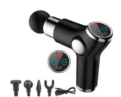 Mini-massagepistool met LCD-scherm - 32 snelheden voor diepe spiermassage en fitness