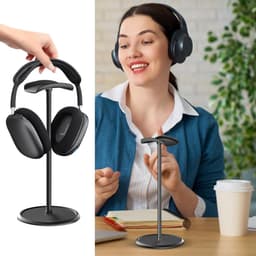 QTTVBTNA - Koptelefoonstandaard – Elegant Headset Display met Stevige Basis voor Bureau & Gaming Setup – Universele Hoofdtelefoonhouder voor PC, Laptop, Kantoor en Slaapkamer — thumbnail 3