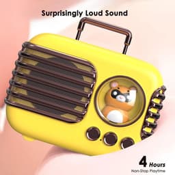 JeiibrZui Bluetooth-luidspreker - Tws Dual Pairing Stereosysteem - Draagbare Mini Speaker Met Microfoon 1 Stuk Geel — thumbnail 4