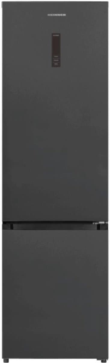 Heinner HCNF-HM377INVDGHC Koel-vriescombinatie 377 L – No Frost – Inverter – Touch Display – InoxCool Technologie – Houten Wijnrek – Donkergrijs – 5 Jaar Garantie — afbeelding 1