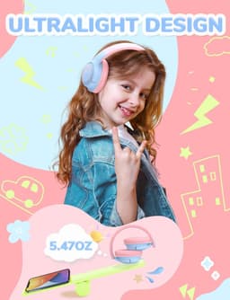 Koptelefoon kinderen met draad - Kinderkoptelefoon - Bedrade hoofdtelefoon - Veilig volume - School - Tablet - Laptop - Reizen - Muziek luisteren — thumbnail 3