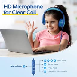 Koptelefoon kinderen met draad - Kinderkoptelefoon - Bedrade hoofdtelefoon - Veilig volume - School - Tablet - Laptop - Reizen - Muziek luisteren — thumbnail 4