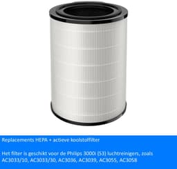 Replacements® FY3430/30 HEPA + Actief Kool Filter – compatibel met Philips 3000i modellen zoals AC3033/10, AC3033/30, AC3036, AC3039, AC3055, AC3058 en meer. — thumbnail 2