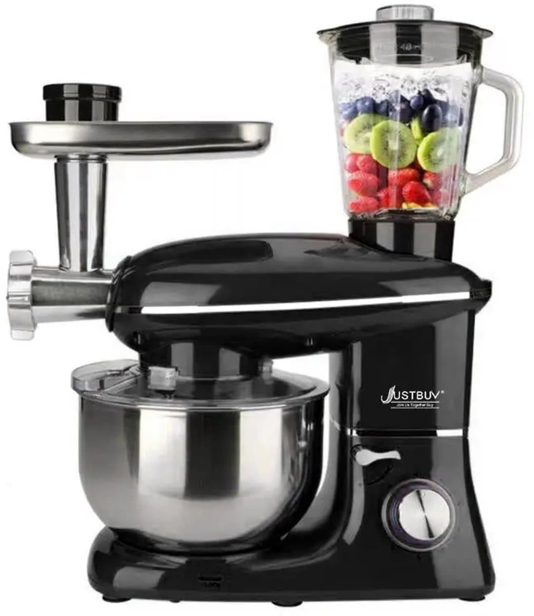 Studio Lyma Keukenmachine - Keukenmixer - Mixer - Keukenrobot - Met chopper en blender - RVS mengkom - 6 snelheden - 1500 Watt — afbeelding 1