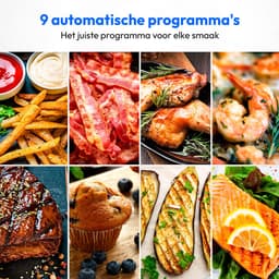 MEDION E40 XL heteluchtfriteuse (5,2 L, airfryer, 2 150 W, 9 automatische programma’s, bakfunctie, frituren zonder olie, touchbediening, LED-display), mat — thumbnail 3