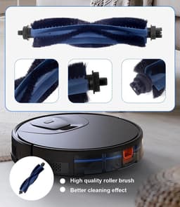 20-delige accessoireset geschikt voor Eufy Omni C20, reserveonderdelenset voor eufy Omni C20, 1 hoofdborstel, 4 filters, 4 zijborstels, 4 doeken, 6 stofzakken, 1 kleine reinigingsborstel — thumbnail 5