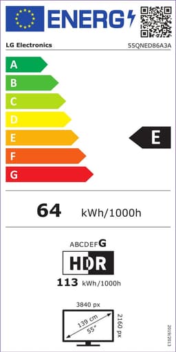 LG 55QNED86A3A - 55 inch - 4K - QNED Evo - 2025 - Buitenlands model — thumbnail 2