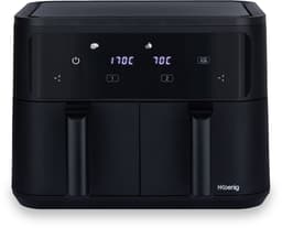 HKoeNIG Olievrije Friteuse - FRY900 - 9L Capaciteit - 4,5L Dubbele Tank - 8 Kookprogramma's - 2400W — thumbnail 1