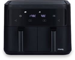 HKoeNIG Olievrije Friteuse - FRY900 - 9L Capaciteit - 4,5L Dubbele Tank - 8 Kookprogramma's - 2400W