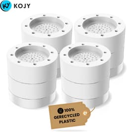 KOJY Wasmachine dempers - Verhoger - Stapelbaar - Wit - voor wasmachine en wasdroger - 8 Stuks — thumbnail 1