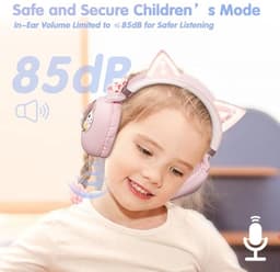 Draadloze Bluetooth Hoofdtelefoon voor Kinderen - Perfect voor School en Speelplezier (Roze) — thumbnail 3