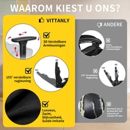 Gaming stoel - luxe imitatie suède Gamestoel- ergonomische bureaustoel met voetensteun - hoofdsteun en lendenkussen-3D armleuningen-90-155 graden rugleuning-zwart — thumbnail 2