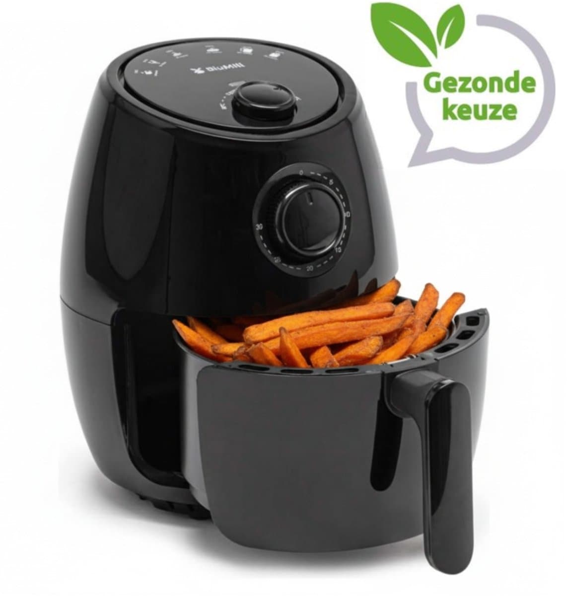BluMill Mini Airfryer - Compacte Heteluchtfriteuse - Airfyer 2 Personen - 1000W - 2L — afbeelding 1