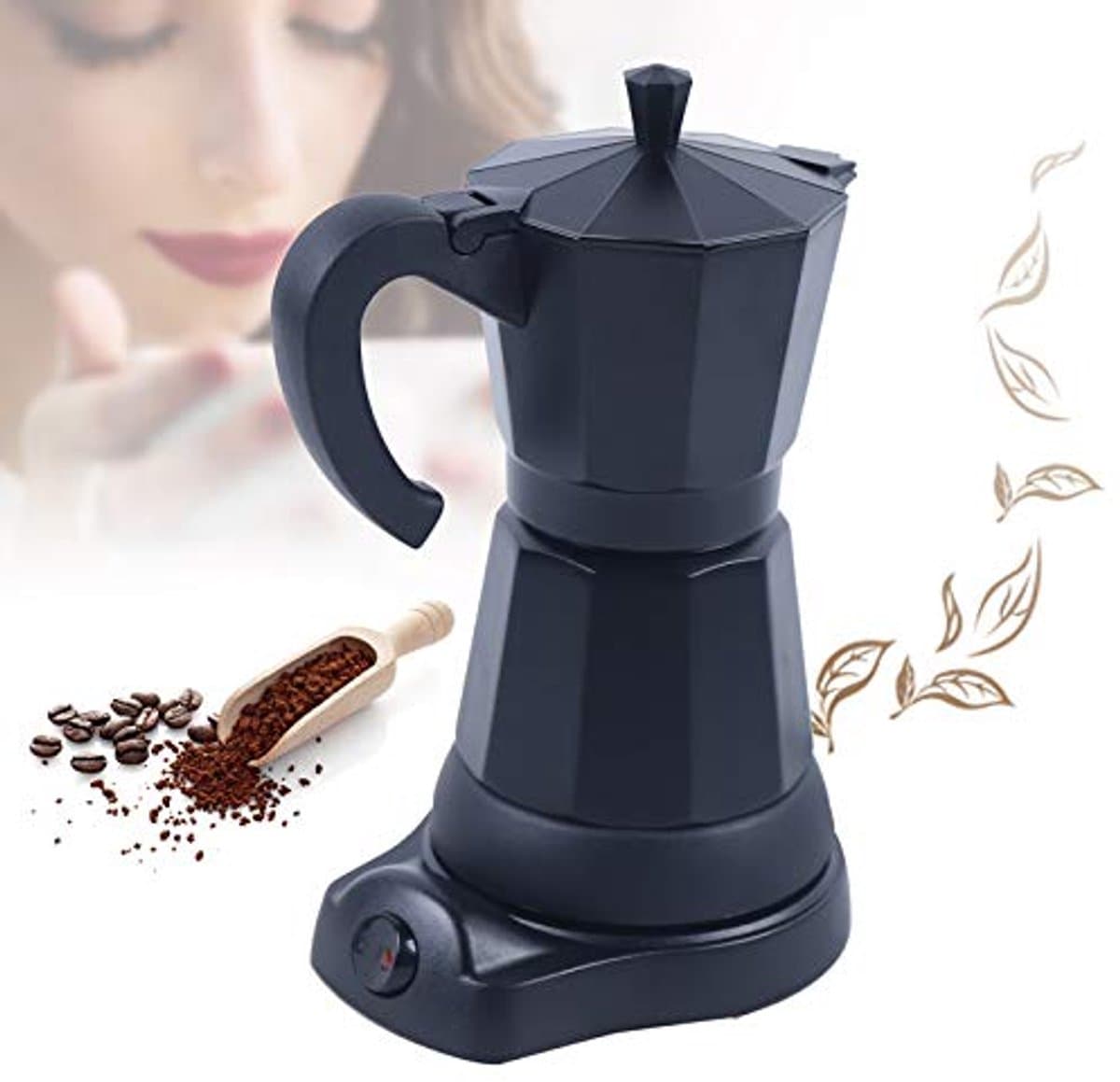 Elektrisch Koffiezetapparaat 300 ml - Aluminium Mokka en Espresso Kan — afbeelding 1