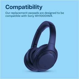 MMOBIEL Oorkussens voor Sony WH-1000XM4 Noise Cancelling Hoofdtelefoon - Memory Foam en Protein PU Koptelefoon Oorkussens - Noise Isolation Hoofdtelefoon Earpads – Blauw — thumbnail 4