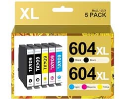 Compatibele Vervangende Inktpatronen voor XP en Workforce Series – 2 Zwart, 1 Cyaan, 1 Gel, 1 Magenta