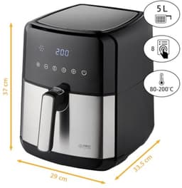 Airfryer 5L met Digitale Timer en 8 Programma's | Roestvrijstalen Mand | Gezond Frituren tot 200°C — thumbnail 3