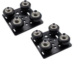 3D printer reserveonderdelen - 3D Printer Nozzles - V-Slot Portiekplaat, POM Wielen Set met Plaat voor Aluminium Extrusie (2-pack)