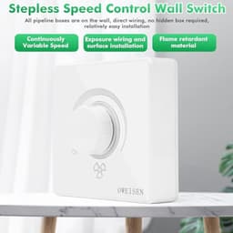 Jadeshay Fan Speed Controller Speed Controller 230V 86 Ceiling Type 10A Speed Controller Fan Wall Mounted LED Dimmer 230V 220V — thumbnail 1
