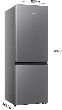 Heinrich´s HKS 3091.1 Koel- en vriescombinatie 175 liter - koelvolume 122 l, vriesvak 53 l - stil 39 dB - energieklasse D - inox — thumbnail 3