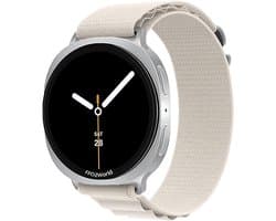 Stravo Alpine Loop Nylon Bandje - Geschikt voor Samsung Galaxy Watch 8 (40/44mm) / 8 Classic (46mm) - Starlight - Sportief Horlogeband met 6-Haak Sluiting voor Samsung smartwatch